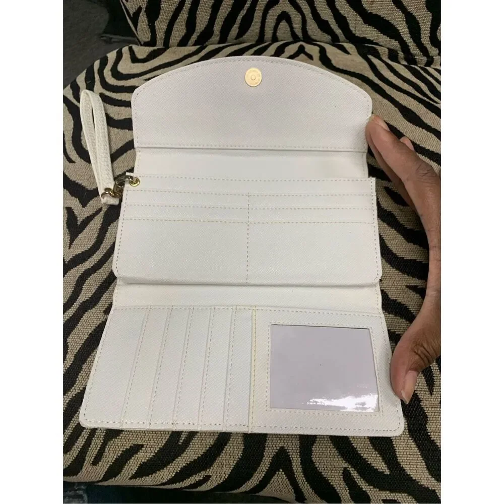 Faux Leather Gold Emblem Wallet